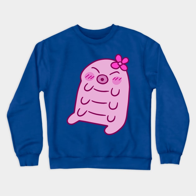 Pink Waterbear Crewneck Sweatshirt by saradaboru